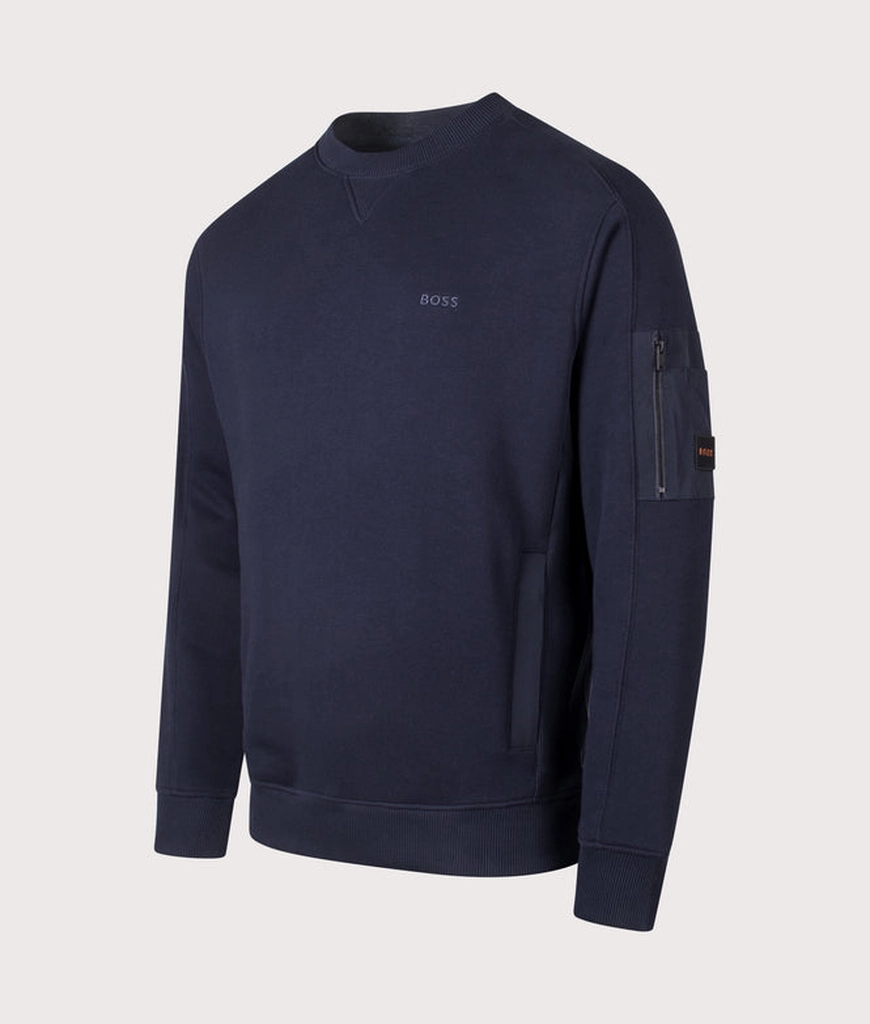 Hugo Boss Mens Relaxed Fit We Mixed Sweatshirt